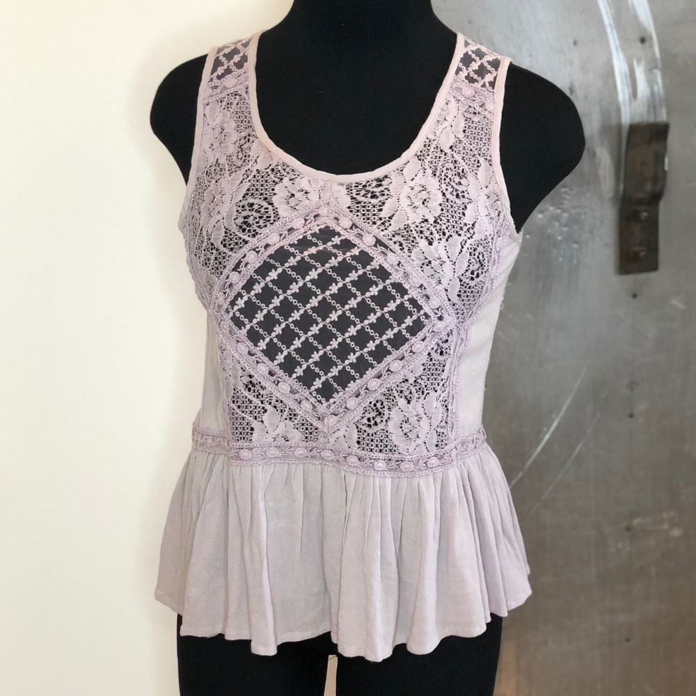 lilac lacy tank